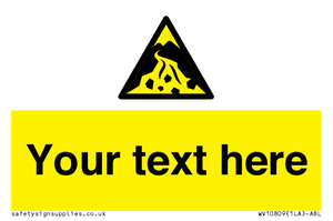 Custom Warning: Debris flow zone